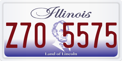 IL license plate Z705575