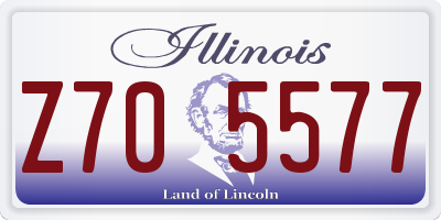IL license plate Z705577