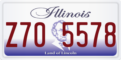 IL license plate Z705578