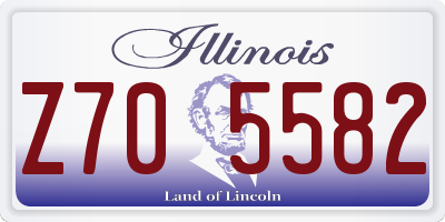 IL license plate Z705582