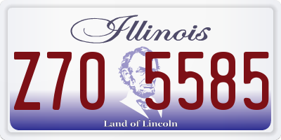 IL license plate Z705585