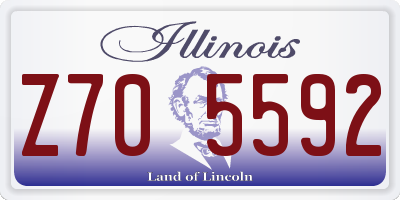 IL license plate Z705592