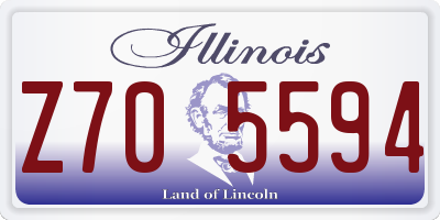 IL license plate Z705594