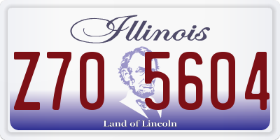IL license plate Z705604