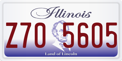 IL license plate Z705605