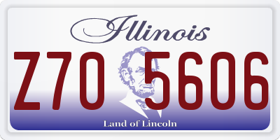 IL license plate Z705606