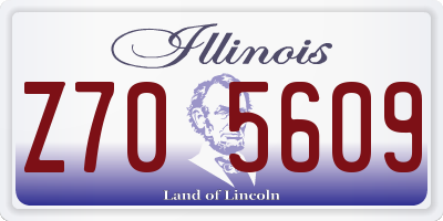 IL license plate Z705609