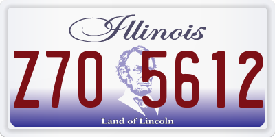 IL license plate Z705612