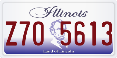 IL license plate Z705613