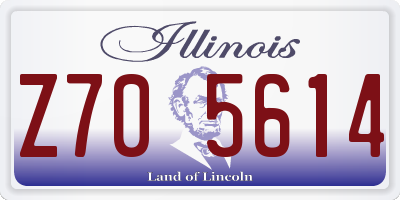 IL license plate Z705614