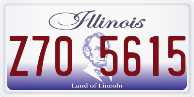 IL license plate Z705615