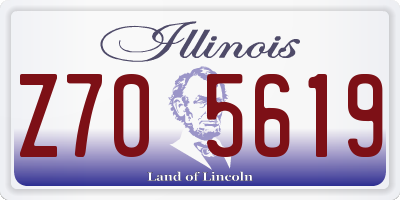 IL license plate Z705619