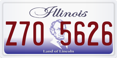 IL license plate Z705626