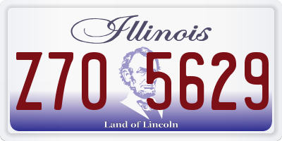 IL license plate Z705629