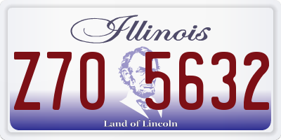 IL license plate Z705632