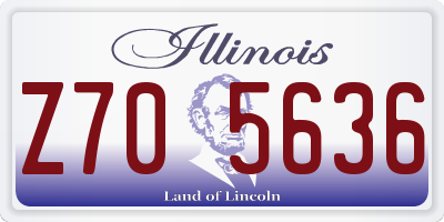 IL license plate Z705636