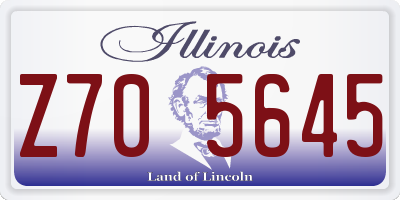 IL license plate Z705645