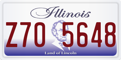IL license plate Z705648