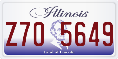 IL license plate Z705649
