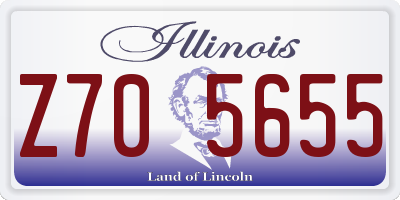 IL license plate Z705655