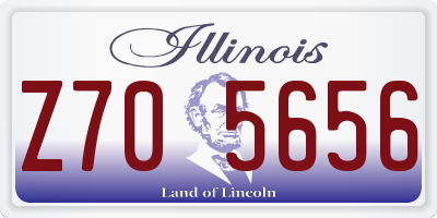 IL license plate Z705656