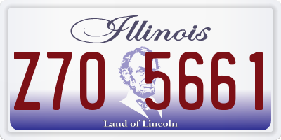 IL license plate Z705661