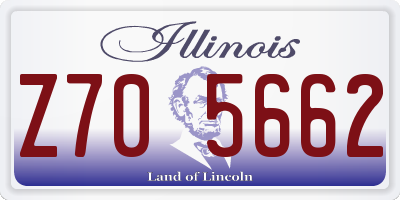 IL license plate Z705662