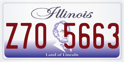 IL license plate Z705663