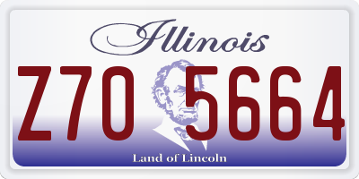 IL license plate Z705664