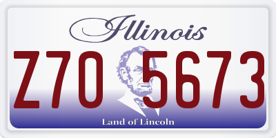 IL license plate Z705673