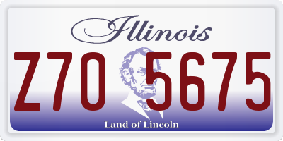 IL license plate Z705675