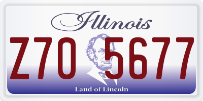 IL license plate Z705677
