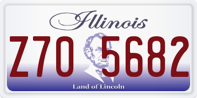 IL license plate Z705682