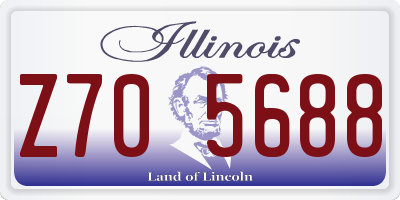 IL license plate Z705688