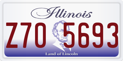 IL license plate Z705693