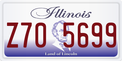 IL license plate Z705699