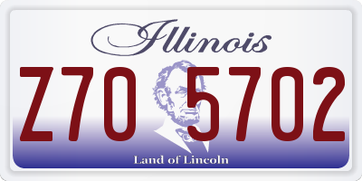 IL license plate Z705702