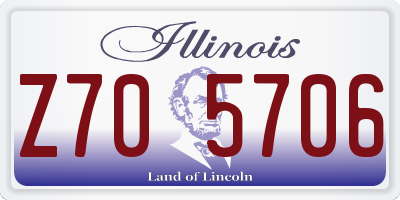 IL license plate Z705706