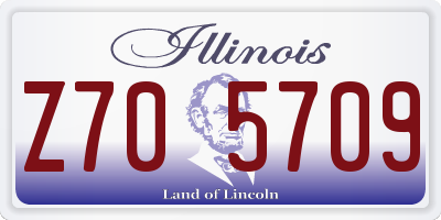 IL license plate Z705709