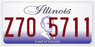 IL license plate Z705711