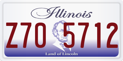 IL license plate Z705712