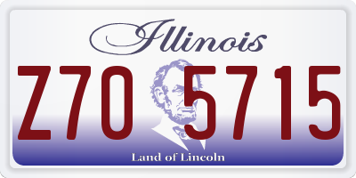 IL license plate Z705715