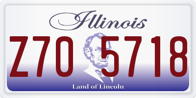 IL license plate Z705718