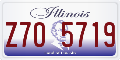 IL license plate Z705719