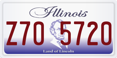 IL license plate Z705720