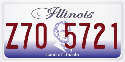 IL license plate Z705721