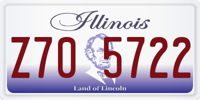 IL license plate Z705722