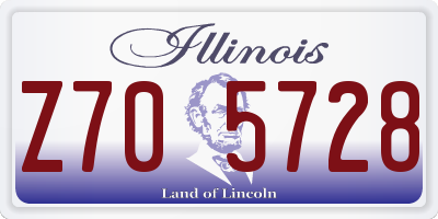 IL license plate Z705728