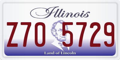 IL license plate Z705729
