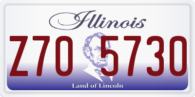 IL license plate Z705730